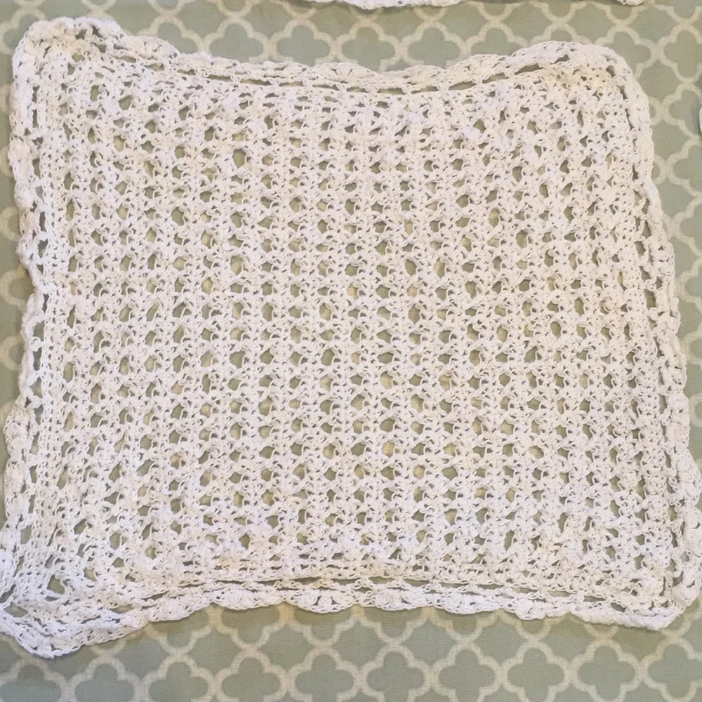 8pc Handmade Crochet Placemats & Coasters Set Of 4